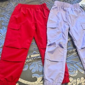 Kids Red and Purple Cargo Pants